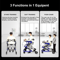 Déambulateur vertical pour adultes avec roues, aide à la marche et entraînement des membres inférieurs pour la rééducation de la paralysie cérébrale hémiplégique