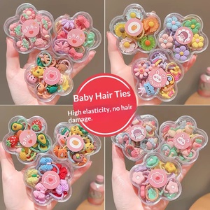 ชุดยางรัดผมเด็กน่ารักสีสันสดใส เหมาะสำหรับออกงาน ยางรัดผมเด็กน่ารักสำหรับงานปาร์ตี้ ยางรัดผมลายการ์ตูนน่ารัก ของตกแต่งสำหรับเด็ก - Product Image 4