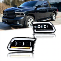 Conjunto de Faros LED para Dodge Ram 1500 2500 3500 08-18, Modificados con Señal de Giro Secuencial, DRL, Proyector, Lámpara Delantera