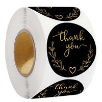 Autocollants personnalisés de haute qualité avec logo, autocollants de remerciement, impression personnalisée, autocollants en vinyle / RTS 500 pièces par rouleau 1 pouce / 1,5 pouce