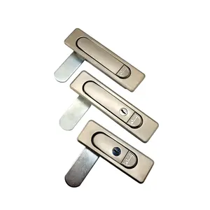 MS734 selot kunci pintu Panel listrik datar seng Aloi baja kunci kabinet industri untuk produsen kotak pegangan pintu pesawat