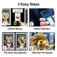 Refrigerador Comercial para Flores con Temperatura Ajustable, Máquina Expendedora Floral con 8 Compartimentos para Floristas
