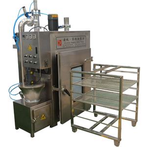 50kg/time小型商業用ソーセージスモークオーブンスモークベーコン製造機肉用スモークマシン - Product Image 3