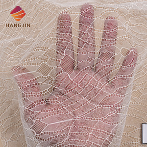 Nueva Tela <span class=keywords><strong>de</strong></span> <span class=keywords><strong>Encaje</strong></span> Chantilly Beige Blanco para Novia, Malla Transparente <span class=keywords><strong>de</strong></span> Nailon, <span class=keywords><strong>Encaje</strong></span> Francés Suave, Elegante e Intrincado para Vestido <span class=keywords><strong>de</strong></span> Novia - Product Image 5