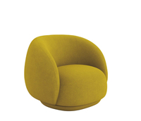 Canapé de luxe léger scandinave canapé d'art en tissu en forme d'arc créatif adapté à la zone de loisirs de bureau de salon