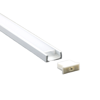 Luxing Produit phare Fourniture d'usine Boîtier pour bande LED en alliage d'aluminium 6063 à montage en surface avec diffuseur PC, embouts décoratifs et éléments de découpe