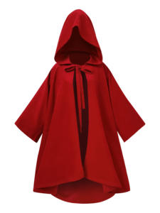 <span class=keywords><strong>Cape</strong></span> rétro en fibre de polyester de couleur unie avec manches et capuche, costume élégant pour Halloween, télévision et cinéma avec un élément de rôle d'Écho. - Product Image 3