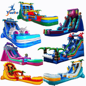 상업용 워터 슬라이드 인플레이터블 워터 슬라이드 30피트 높이 상업용 PVC 인플레이터블 워터 슬라이드 어린이 및 성인 야외용 - Product Image 4