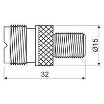 Adaptador UHF hembra a F hembra, con conexiones de calidad, ideal para mejorar el señal en sistemas de antena y dispositivos. - Product Image 2