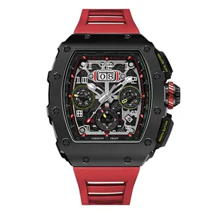 Original Luminoso Multilayer Dial Impermeável Masculino Luxo Mecânico Relógio Logotipo Personalizado Relógios Automático Cronógrafo Uhr