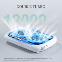 AMDMG 12000RPM Aspirateur à poussière pour ongles rechargeable professionnel à double ventilateur pour salon de manucure