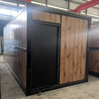 Bureau mobile de luxe en panneaux sandwich d'acier, résistant aux ouragans, avec salle de bain, installation facile