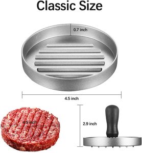 Cetakan Pembuat Patty Hamburger Anti Lengket Bebas BPA, Aman untuk Mesin Cuci Piring, dari Aluminium - Product Image 2