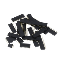 Conector de pinos de una sola fila, tipo hembra, paso de 2.54mm, 1*2p 3p 4p 5p 6p 7p 8p 9p 10p 12p 14p 16p 18p 20p 22p 40p