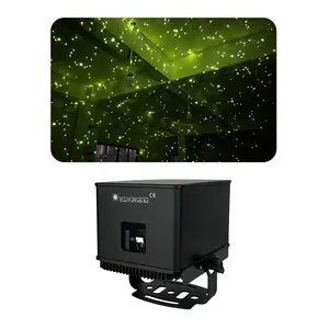 Mini láser impermeable para exteriores, luz de estrella amarilla de 2W, Ip65, cielo estrellado