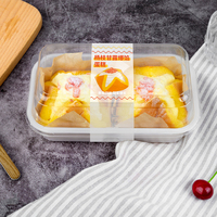 Boîte d'emballage jetable transparente en plastique PET Briwell pour biscuits, pâtisseries, desserts, gâteaux et sandwichs à emporter – Vente en gros