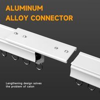 Système de rail de rideau de plafond en aluminium robuste diviseur de pièce d'hôpital rideaux de douche RV rideaux coulissants poteaux de piste