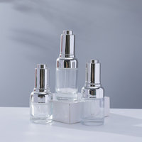 Flacon en verre cosmétique de 42 ml avec bouchon à vis et compte-gouttes en caoutchouc pour diffuseur à bâtonnets, crème visage, crème contour des yeux, huile essentielle, soins de la peau