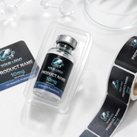 Etiquetas Personalizadas para Botellas de Vidrio y Pegatinas Impresas para Cajas de Empaque de Péptidos