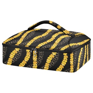 <b>Custom</b> Hawaiian Puakenikeni Lei Waterproof Zipper Closure Picnic Hiking Reusable Cooler <b>Insulated</b> Lunch <b>Box</b> Bags for Adult Men - Product Image 1