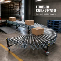 Convoyeur à rouleaux télescopique mobile pour le chargement, le déchargement et le transfert de colis dans les centres de distribution et les quais