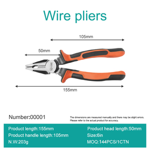 Pince de bricolage multifonctionnelle de qualité industrielle OEM Outils de coupe et de sertissage de fils électriques avec surface à mâchoires dentelées - Product Image 6