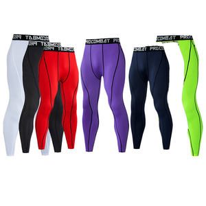 Của nam giới XXL khô-phù hợp với độ đàn hồi cao yoga quần thoáng khí nén tập thể dục quần đàn hồi cho chạy bóng rổ mắt cá chân giữa - Product Image 3