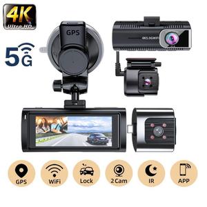 4K 3 "2 Cách HD Dual-Ghi Âm Wifi Lái Xe Ghi Âm Chia 5G Dual-Ống Kính <span class=keywords><strong>GPS</strong></span> Dash Cam Phía Trước Phía Sau Xe Ghi Âm Vòng Lặp Ghi Âm - Product Image 2
