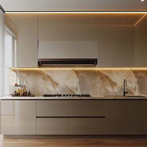 Usine de Foshan, armoires de cuisine sur mesure pour toute la maison, comptoirs en pierre de quartz, armoires de cuisine personnalisées, cuisine moderne de luxe - Product Image 1