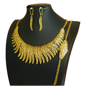 Collar <span class=keywords><strong>de</strong></span> hoja <span class=keywords><strong>de</strong></span> arce <span class=keywords><strong>de</strong></span> <span class=keywords><strong>oro</strong></span> Vintage para mujer, conjunto <span class=keywords><strong>de</strong></span> pulsera <span class=keywords><strong>y</strong></span> pendientes, joyería <span class=keywords><strong>de</strong></span> Latón chapado en <span class=keywords><strong>oro</strong></span> <span class=keywords><strong>de</strong></span> 18 quilates para regalos, bodas <span class=keywords><strong>y</strong></span> fiestas - Product Image 4