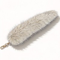 Fausse queue de renard en fausse fourrure, forme 3D, écologique, 25 cm, breloque de sac, accessoire de sac à dos, poupée de dessin animé, porte-clés de voiture, ornement, accessoire