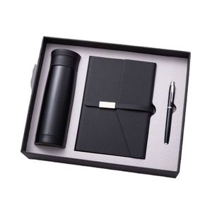 Customizable Business Gift <b>Box</b> Featuring <b>A3</b> Leather Notebook and Pen and Cup with Personalized Logo - Product Image 1
