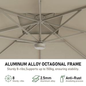 Parasols de qualité commerciale avec climatiseur, résistants au vent, en aluminium, électriques, automatiques, vente en gros - Product Image 4