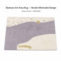 Ensemble de tapis 3D en crème de haute qualité, style moderne, pour canapé, table basse, chambre, bureau ou cuisine