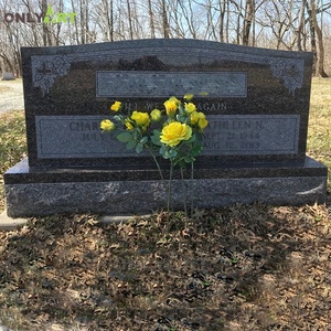 Monument et pierre tombale en marbre noir de granit <span class=keywords><strong>funéraire</strong></span> extérieur - Product Image 1