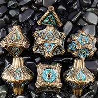 Set Dadu Polihedral Antik Premium untuk Permainan Meja DND, Cocok untuk Pemain RPG