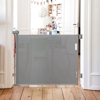 Barrière de sécurité rétractable en maille robuste pour bébé, design adapté aux bébés, multifonctionnelle pour les portes et la cuisine
