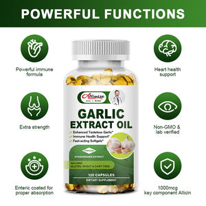 แคปซูลสารสกัดจากน้ำมันกระเทียมธรรมชาติไร้กลิ่นอาหารเสริมบำรุงสุขภาพปรับปรุงระบบภูมิคุ้มกัน - Product Image 2