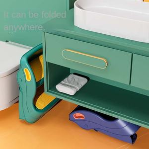 Taburete plegable moderno para niños, Banco de inodoro de plástico antideslizante para lavado de bebés para uso en la sala de estar - Product Image 4