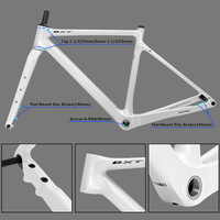 Cadre de vélo de route en carbone avec frein à disque 700C/27.5er, entièrement dissimulé avec guidon de gravier professionnel en carbone