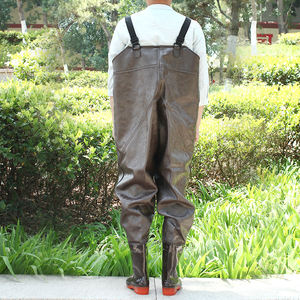 <span class=keywords><strong>Cuissardes</strong></span> de pêche imperméables en nylon enduit de PVC, hauteur poitrine, avec bottes - Product Image 3