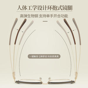 Lunettes demi-cerclées pour homme Voss, monture rectangulaire en alliage, verres en résine remplaçables, 34819, origine Danyang - Product Image 4