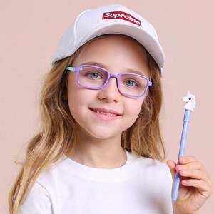 Gafas de Silicona Suave Cuadradas para Niños, con Logotipo Personalizado, a la Moda, de Venta Caliente, con Protección Anti Luz Azul - Product Image 1