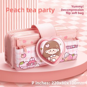 Custom <span class=keywords><strong>di</strong></span> grande capacità Multi-funzionale in pelle <span class=keywords><strong>di</strong></span> cuoio Kawaii <span class=keywords><strong>Stitch</strong></span> <span class=keywords><strong>astuccio</strong></span> per matite personalizzabile per bambini della scuola - Product Image 6