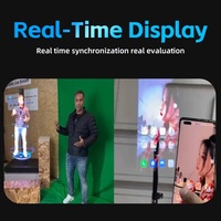 Ventilateur projecteur holographique 3D HD AZMAX 56cm 1104 LED pour publicité, images et vidéos pour magasins, bars, fêtes et entreprises