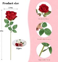 Bunga Mawar Buatan Putih Grosir, Mawar Sutra 36/52 pcs, Bunga Palsu untuk Dekorasi Pernikahan, Centerpieces Meja, Buket Pengantin