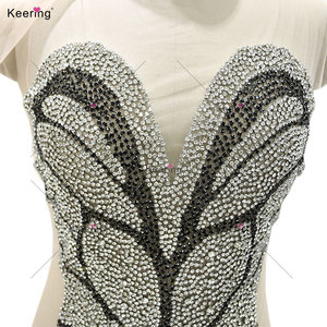 Nouvelles Appliques Papillon et Manteau de Nuit <span class=keywords><strong>en</strong></span> Strass pour Robes WDP-616 <span class=keywords><strong>J</strong></span> - Product Image 4