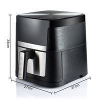 Friteuse à air électrique numérique multifonctionnelle 1800W 9L avec écran tactile antiadhésif sans huile