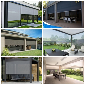 Stores enrouleurs motorisés solaires extérieurs toutes saisons, imperméables, résistants au vent, pare-soleil <span class=keywords><strong>pour</strong></span> pergola et serres - Product Image 6