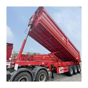 China Merk 3 4 Assen 120 Ton - 70 Ton Achterste Kantelen Dump Oplegger Hydraulische 12 Voet Dump Truck Trailer